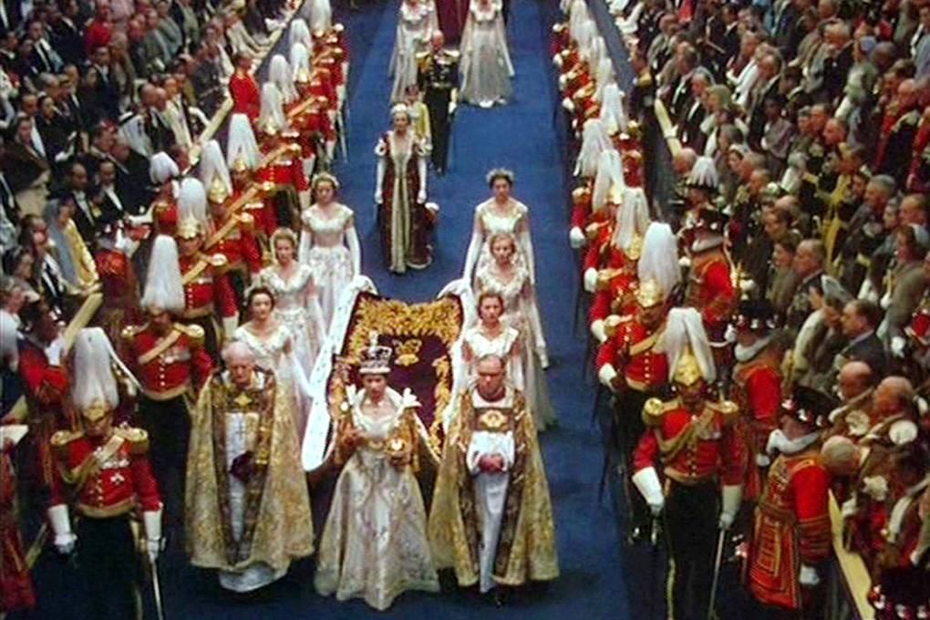 Queen Elizabeth II coronation pictures & dress Coronation day June 2