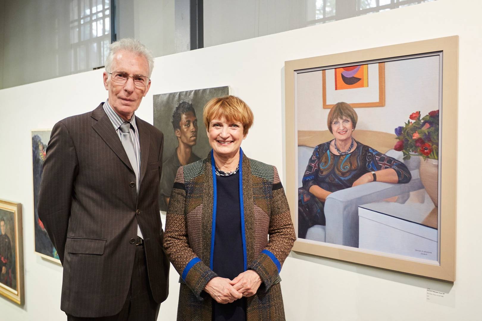 Royal Society of Portrait Painters private view at Mall Galleries 2017 ...