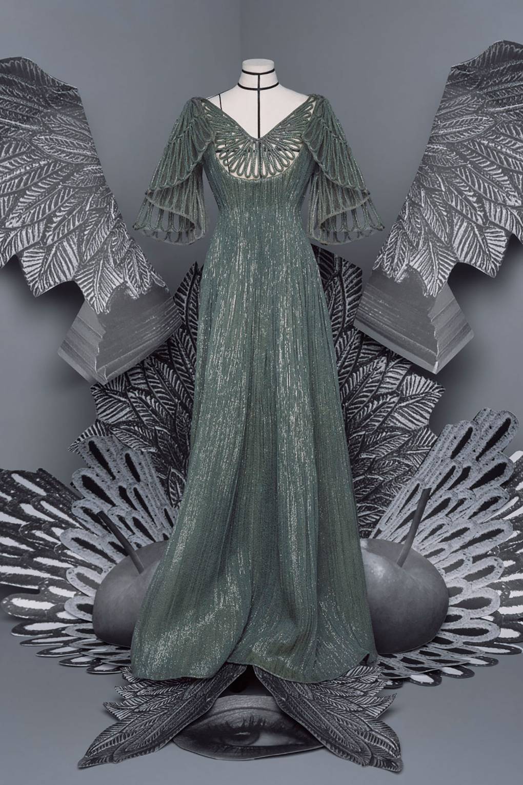 dior silver dress