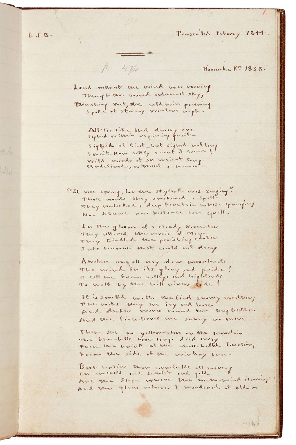 Emily Brontë Rare Handwritten Poems £1 Million The Honresfield Library ...